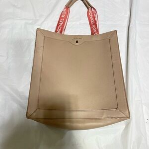 Michael Kors Pink and Beige Leather Tote